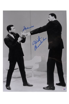 Muhammad Ali and Wilt Chamberlain Signed 16x20
